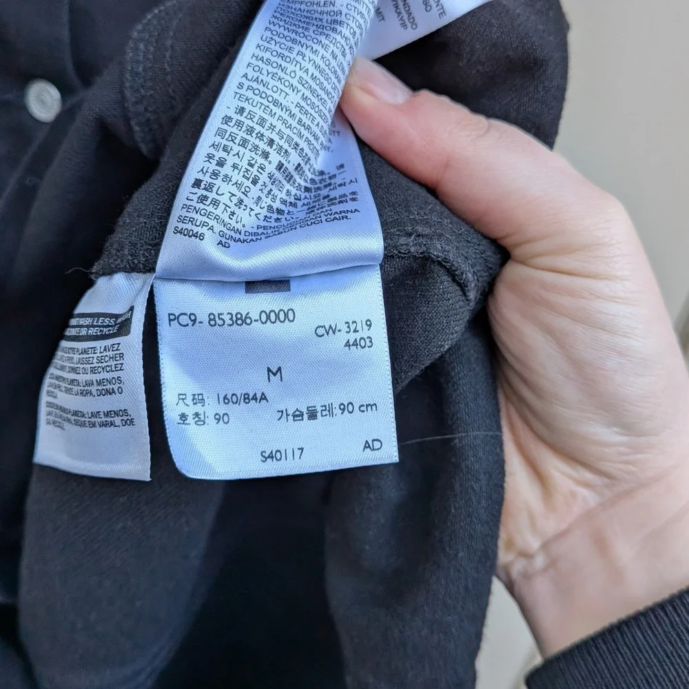 Levi's Black Denim Button Front Sleeveless Midi‎ Dress Size Medium